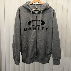 Oakley Hoodie Men Small Gray Regular Fit Full Zip Long Sleeve shirt